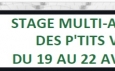 STAGE MULTI ACTIVITES D'AVRIL